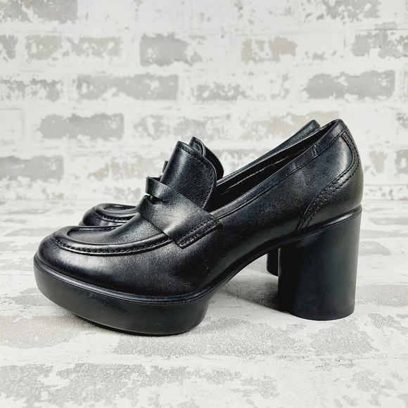NEW Ecco Shape Sculptured Motion Pump Black Leather Penny